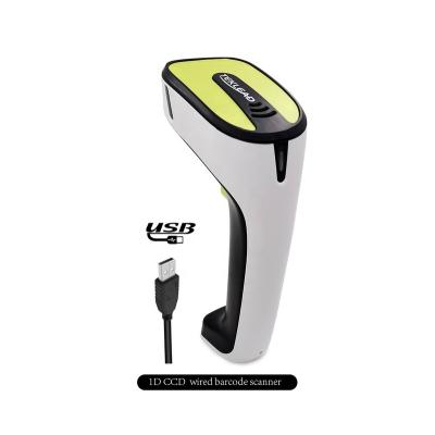 China ABS+PC Supermarket POS Terminal 1D Code Reader CCD Scan Barcode Android Cheap Handheld Cable Auto Scanner for sale