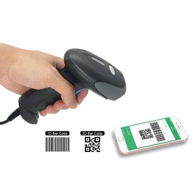 China Supermarket Android USB Payment Smart Code Reader Wired Handheld 1D 2D QR Supermarket Barcode Scanner for sale