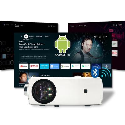 China Short Throw 9.0 Android 1080p Full HD 2800 Lumens 176 Inch Display LED Home Theater Projector for sale