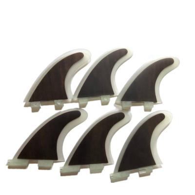 China Wholesale Fiberglass Wood Grain Finely Processed Fiberglass Bodyboard Fins G5 Triple-Set for sale