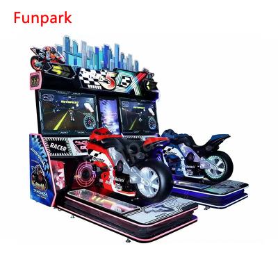 China Popular Metal+acrylic+plastic Arcade Motorcycle Games Center Two Person Motorcycle Racing Game Console for sale