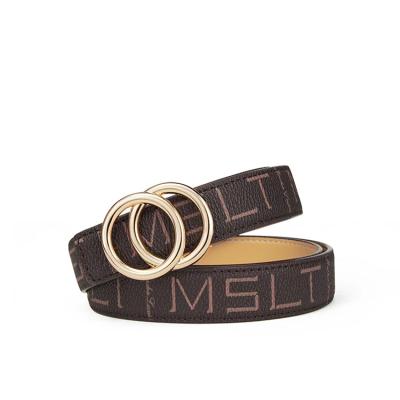 China Classic Women Fashion High End Luxury Designer Belt For Ladies Coffee Leather Belt 2021 Famous Brand Belt Wholesale for sale