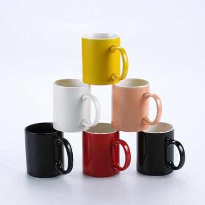 China Viable Wholesale Custom Printed 11oz White Porcelain Ceramic Coffee Mugs For Sublimation for sale