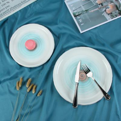 China New Modern Design Sustainable Elegant Hotel Restaurant Restaurant Dinner Steak Dish Thick Ceramic Dishes for sale