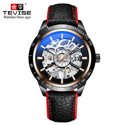 China 2022 Moon Phase Watches Wholesale Waterproof Men's Automatic Mechanical Hollowing Watches Stainless Steel Leather Strap for sale