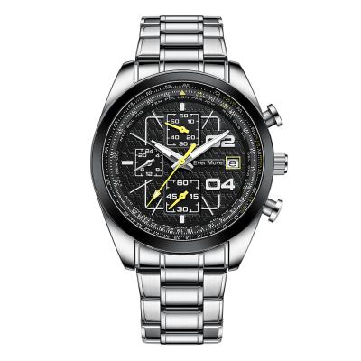 China Factory wholesale fashion hot sale chronograph watches 2022 men's stainless steel quartz chronograph watch for sale