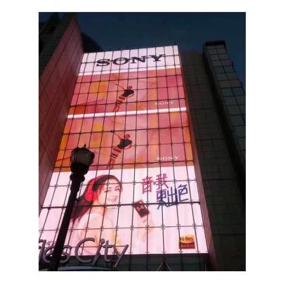 China High Brightness LED Display Screen LED Movie Display Building Waterproof Outdoor Transparent Video Wall Advertising Glass Screen for sale