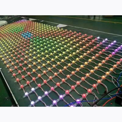 China High Brightness Indoor Flexible Transparent LED Mesh Screen Display LED Screen For Nightclub DJ Stage Outdoor Video Display for sale