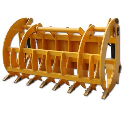 China Grab A Large Selection Of Debris Mini Excavator Skid Steer Loader Attachments Grass To Tackle Rake Grass Fork For Sale for sale