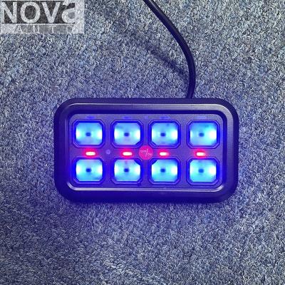 China Blue Backlight ON Switch Flash Strobe Automotive 8 Band Led 12V Car Switch Panel SP-8B for sale