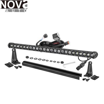 China 30 Inch 86W Low Profile Gallery LED Die Cast Aluminum Housing Light Bar With Car Wire Harness for sale