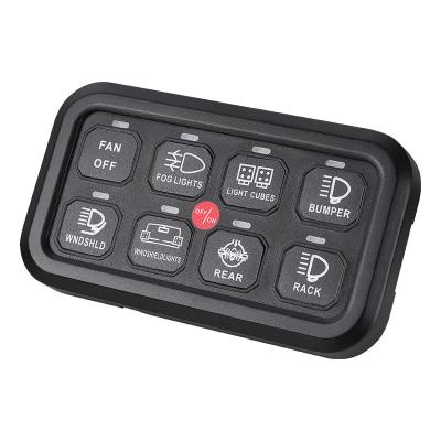 China 14 PCS Auto Grounds 12V Circuit Switch Panel Control Box For Universal Vehicles for sale