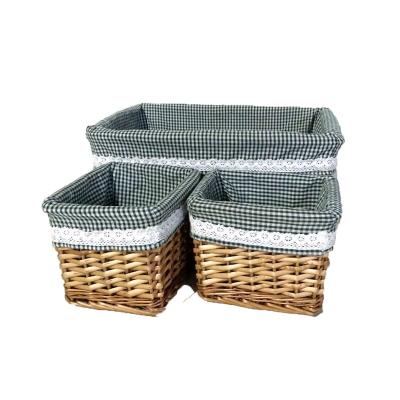 China CLASSIC Rectangle Cube Storage Basket Bin Woven Wicker Cabinet For Closet Organizer Toys Sundries for sale