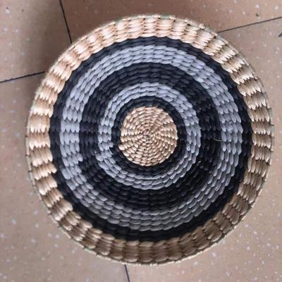 China Hotsale Sustainable Wall Decor Round Flower Hanging Woven Wall Basekt For Gift for sale