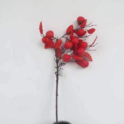 China Hotsale Transitional Plastic Artificial Flower Branch Stem Berry Christmas Decoration for sale