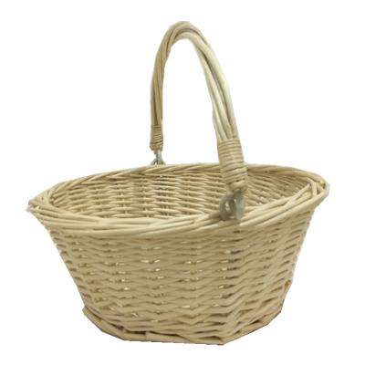 China Europe Gift Storage Wicker Basket With Natural Handle Folding for sale