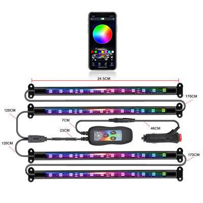 China Decoration Strips Wholesale Price 12LED Car Led Interior Atmosphere Light Strip With App Control for sale