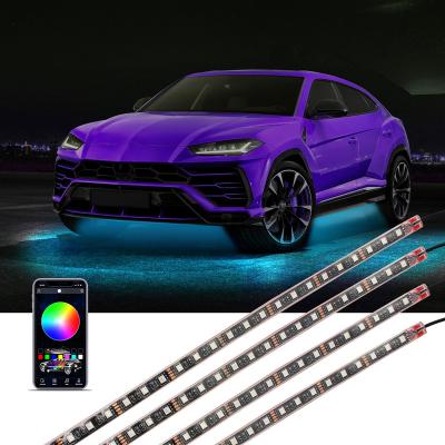 China APP Control Decorative Undercar Atmosphere Car Underbody Kit Underbody Kit Neon Light for sale