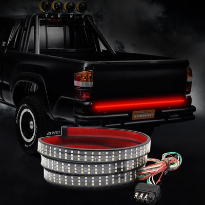 China PVC 60 Inch Car LED Taillight Truck Tailgate Light Bar Turn Signal Red Running Brake Tail Light Reverse Backup Strip for sale