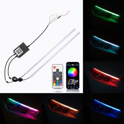 China Decoration Strips 60CM Car Front Light Waterproof Daytime Running Lights RGB Led Strip Light Led Daytime Running Light for sale