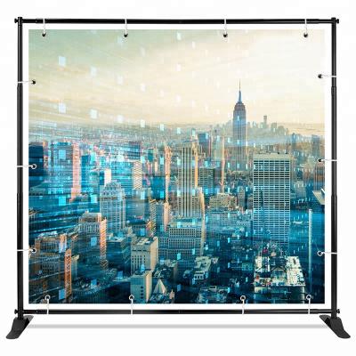 China Durable Adjustable Banner Stand Telescopic Backdrop Frame For Trade Show for sale