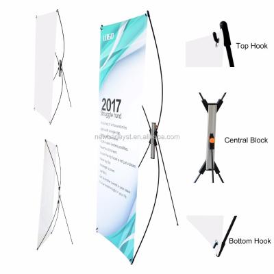 China Lightweight Premium Adjustable Tripod X Banner Stand Kits Banner Sizes With A Traveling Bag For Trade Show Display for sale