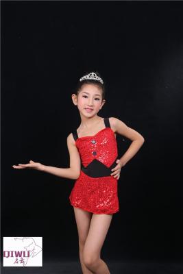 China Dress up 2017 new kids girls latin/jazz dance skirt stripe costumes, kids jazz dance CJ-2017-086 for sale