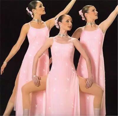 China Dresses 2017 New Pink Adult Long Ballet Dress , Woman's Long Dance Dress LBT-040 for sale