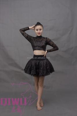 China Jazz skirt the new adult black sequined jazz clothing / professional cheap jazz clothing AJ-019 for sale