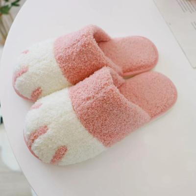 China 2022 Cheapest Ladies Claw Animal Fluffy Warm Slippers Women's Lightweight Cute Indoor Cartoon Home Slippers Animal Fluffy Slippers for sale