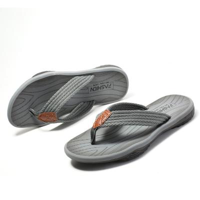 China Fashion Trend Eva Webbing Comfortable Double-Layer Like Rubber Sole Luxury Outdoor Bedroom Men Slippers for sale