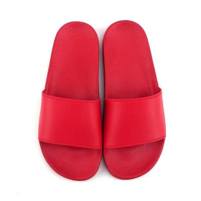 China Color Men Fashion Trend Logo Custom Pattern PVC Printed Sandals Unisex Black Simple Slippers for sale