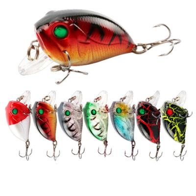 China Vivid Swimming Action CWCRA04 Artificial Hard Plastic Minnow Lure 4.5cm/7.9g Mini Crankbait Lure Fishing Bait With Steel Ball for sale