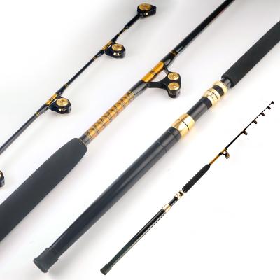 China Light Weight CWGR10 Wholesale  Carbon Fiber Game Saltwater Sea Fishing Boat Rod Trolling Fishing Rod for sale