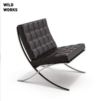 China Modern Bauhaus Designer Chair Personality Living Room (The Other) Barcelona Works Chair Adjustable Wild Medieval Leather Vintage Leisure Chair for sale