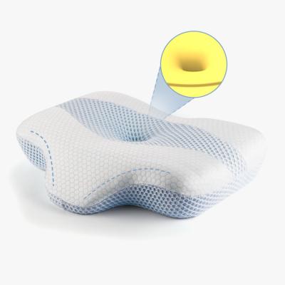 China Non-Toxic Ergonomic Ergonomic Orthopedic Neck Pillow Premium Memory Foam Bedding Neck Pillow For Side Sleeper for sale