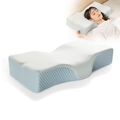 China Bedding Amazon Hotsale Custom Cutout Neck Memory Foam Cervical Bed Pillow for sale