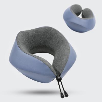 China Airplane Wholesale 360-Degree Adjustable Ergonomic Memory Foam Support Airplane Travel Neck Moving Pillow for sale