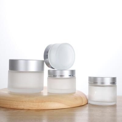 China Cosmetic Sample For Freestanding Glass Jars For Creams And Lotions Cream Container 50ml Face Cream Jar 30g for sale