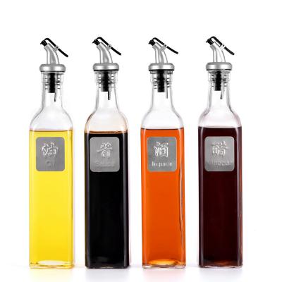 China High Qiality Soy Sauce Vinegar Frying Oil Glass Bottle Kitchen Oil Dispenser Glass Sauce Bottles for sale