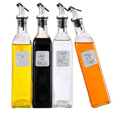 China High Qiality New Products Olive Oil Kitchen Oil Dispenser 150ml 250ml 500ml Bottle Sauce Bottle Glass for sale