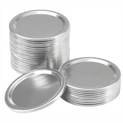 China Non Spill 70MM Ball Mason Jar Lid Separate Two Parts Sliver Color Lid for sale