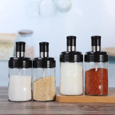 China Factory Direct Sale Single Seal Spice Bottle Set Spices Glass Bottle Jars Salt Shaker for sale