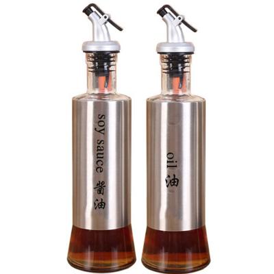 China Wholesale 300ML Olive Oil Bottles Empty Oil Glass Frying Oil Stainless Steel Bottles for sale