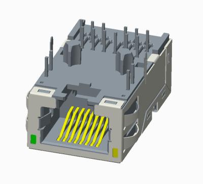 China RJ45 Modular Jack 10G , Shielded RJ45 Modular Jack Connector,with LEDs, for sale