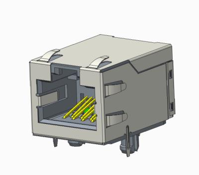 China High Performance, RJ45 Modular Jack -CAT6 A, Shield, With LEDs.,RJE60-188-34W1 for sale