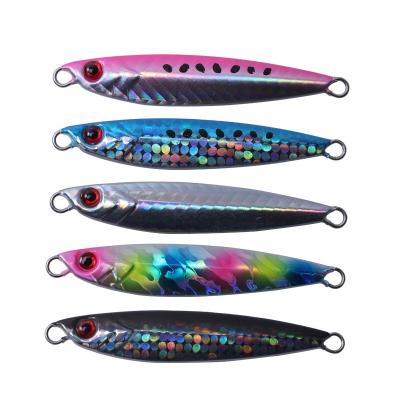 China Slow Casting Metal Jig Lure Building Micro Lure 20g 30g 40g 60g 80g Jig Spoon Saltwater Fishing Tackle HL054# for sale