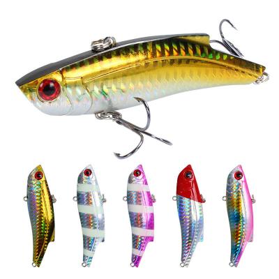 China VIB Fishing Lure 90mm Wobbler 27g Rattle Vibe Artificial Vibration Bait Sinking Plastic Hard Bait Lure Hook 4# High Carbon for sale