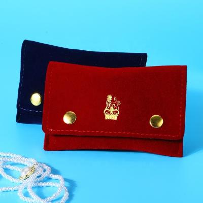 China Envelope Small Jewelry Pouch Jewelry Packaging Gift With Logo Velvet Jewelry Pouch Custom Made for sale