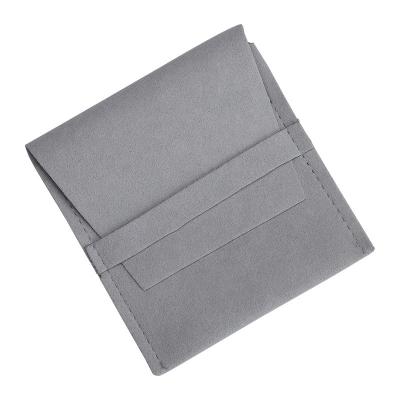 China Wrap 8*8cm Jewelry Packaging Microfiber Bag Folded Microfiber Jewelry Pouch for sale